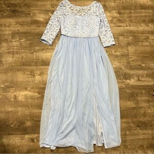 David’s Bridal Light Blue Dress Size 8